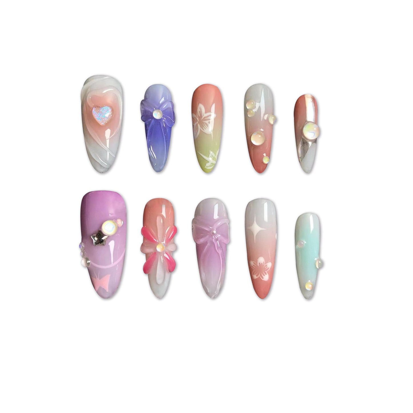 Celestial Hues Handmade Press On Nails - Arcanus Nails