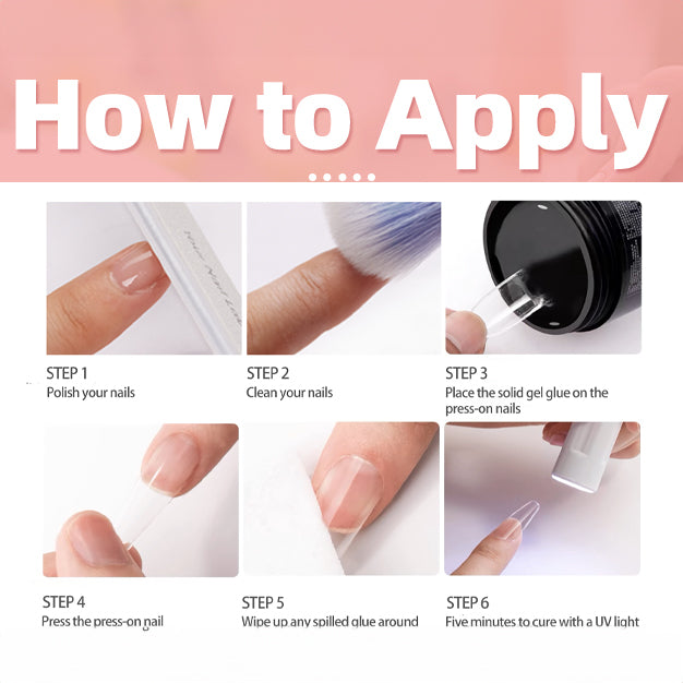 Solid Glue Gel for Press on Nails