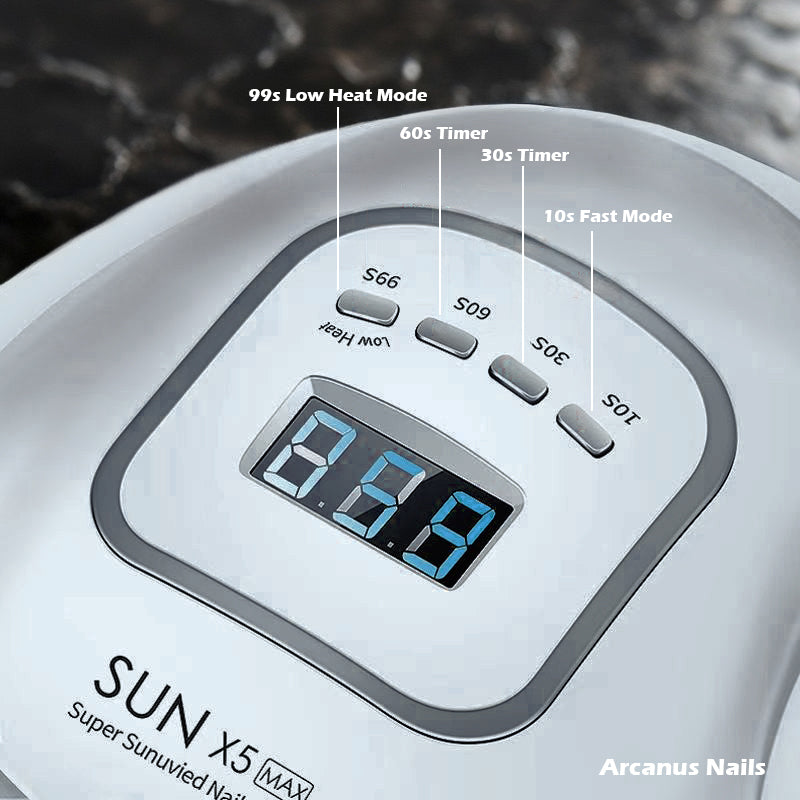 X5 Max Arcanus Nail Lamp 120W Smart Sensor LED Gel Curing Lamp