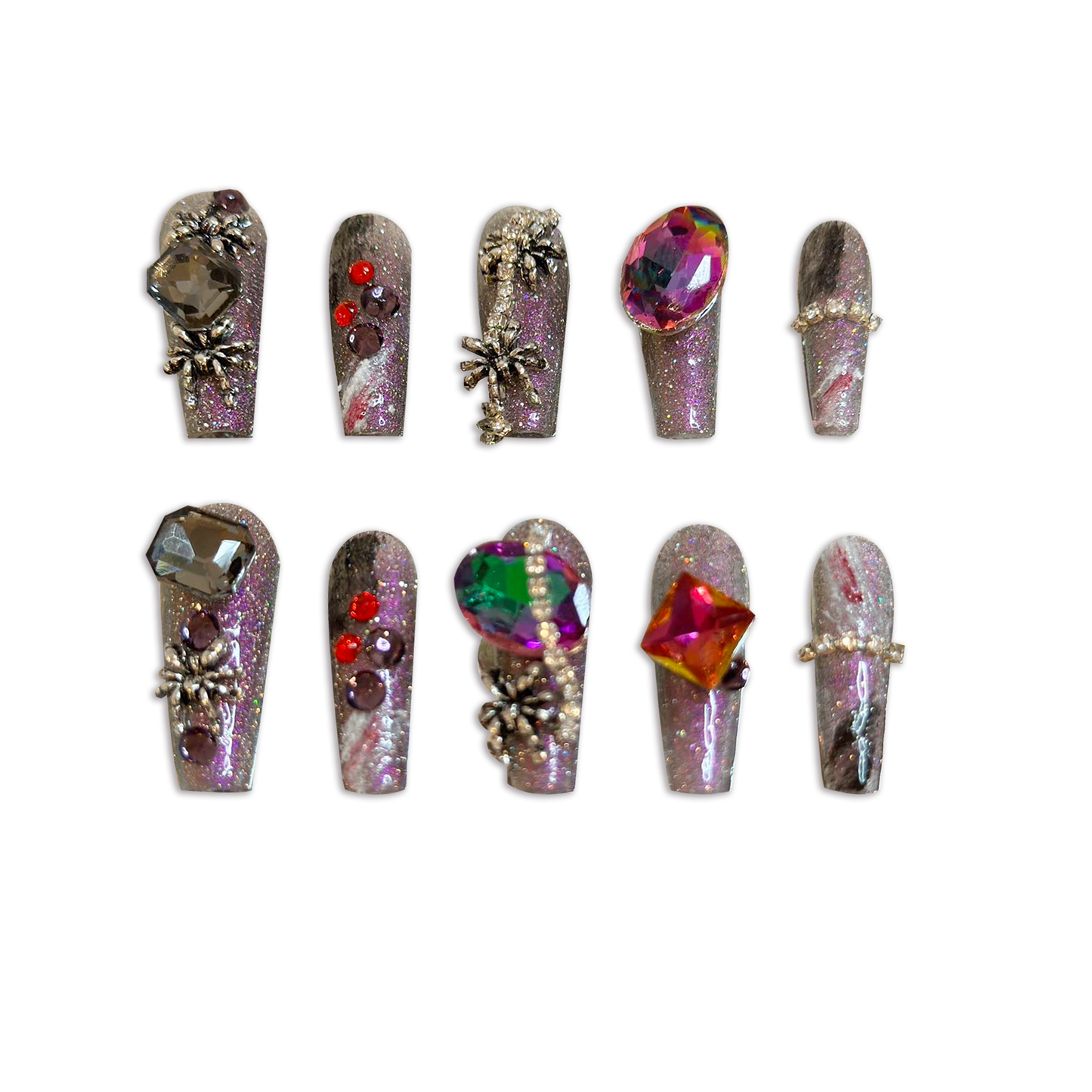 Cosmo Jewel Mystique Handmade Press On Nails - Arcanus Nails