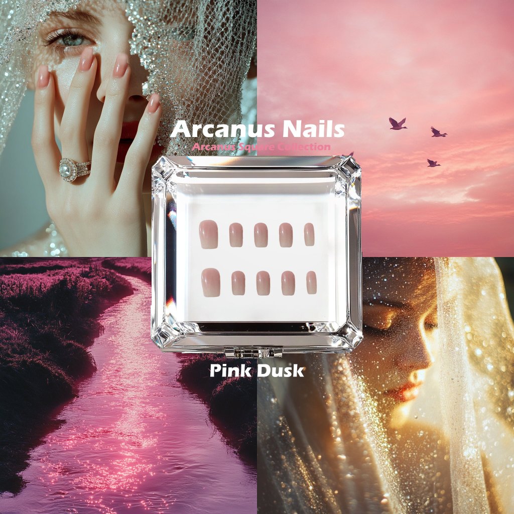 Pink Dusk Handmade Press On Nails - Arcanus Nails