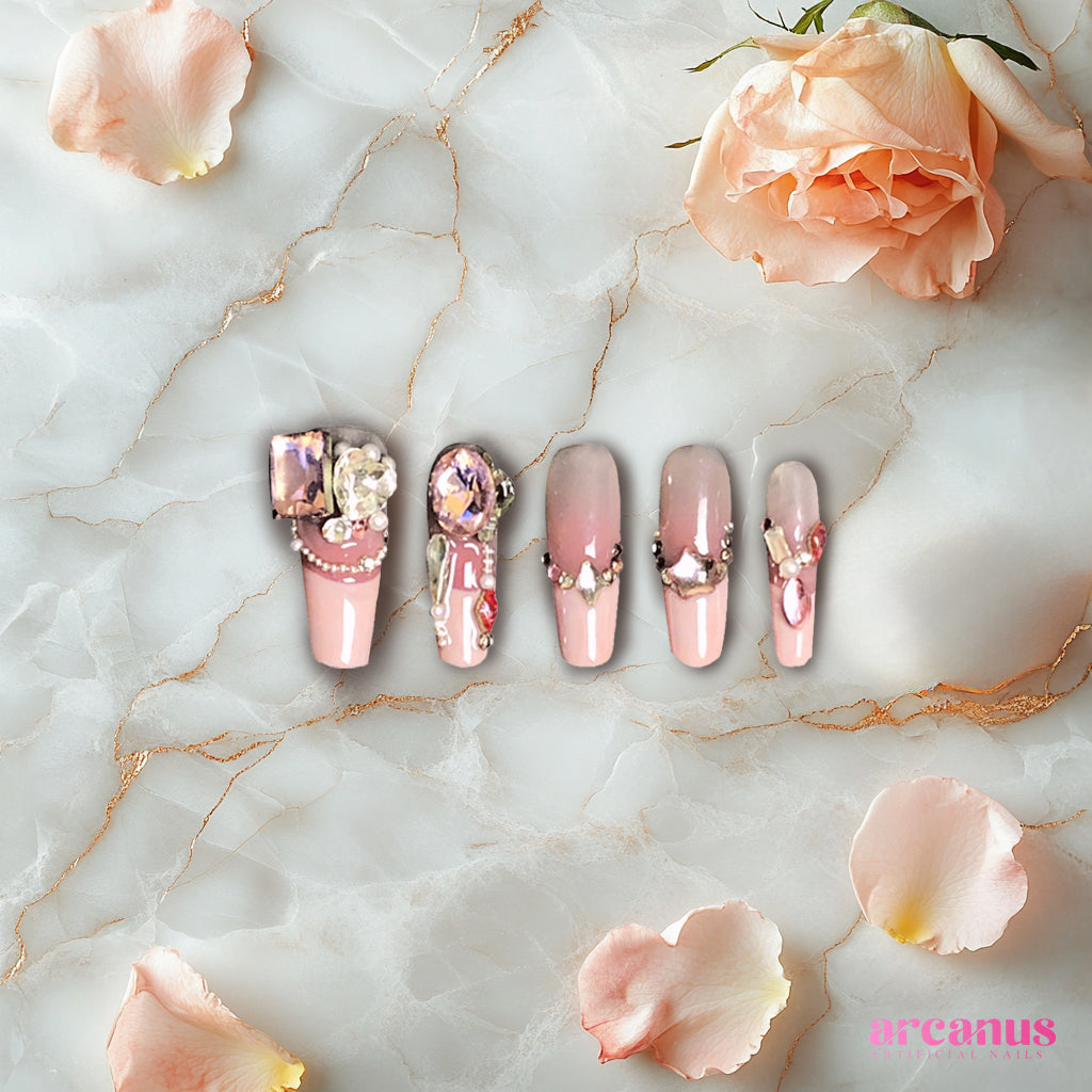 Glamour Jewels Extravaganza Handmade Press On Nails - Arcanus Nails