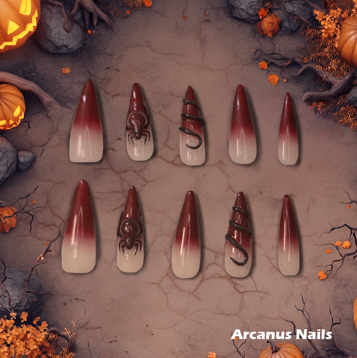Venomous Elegance Handmade Press On Nails - Arcanus Nails