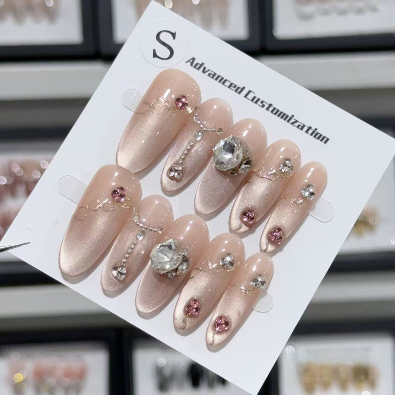 Aurora Glow Handmade Press On Nails - Arcanus Nails