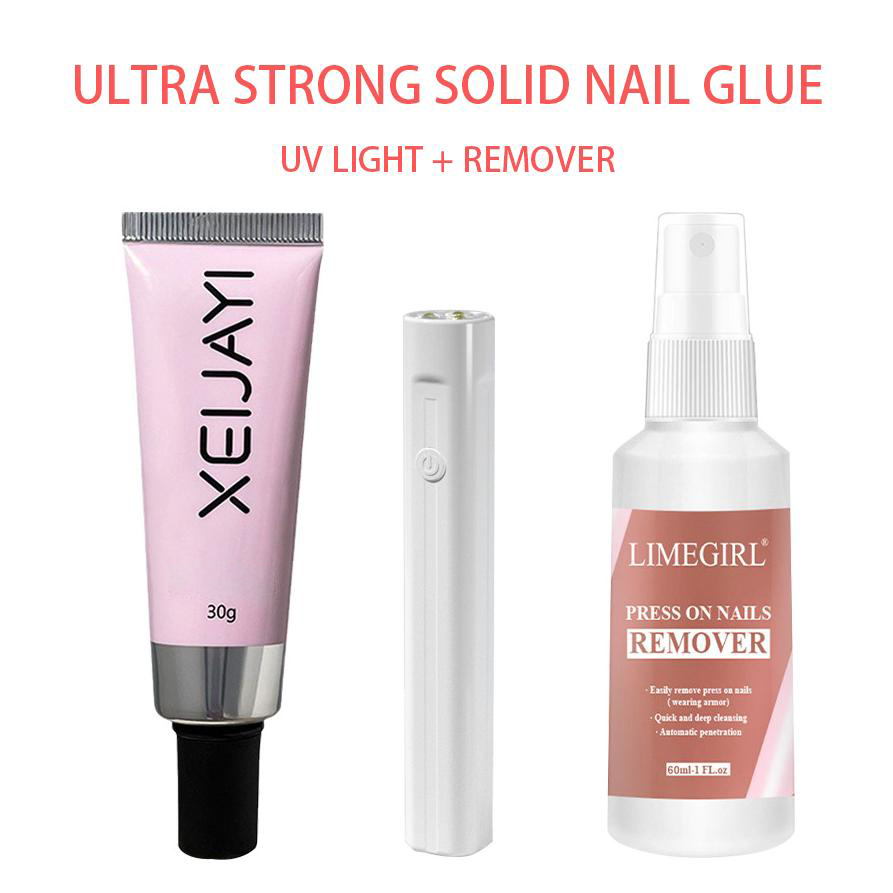 Ultra Strong Solid Gel Glue for Press on Nails