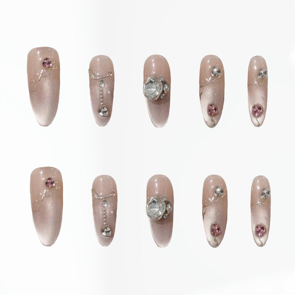 Aurora Glow Handmade Press On Nails - Arcanus Nails