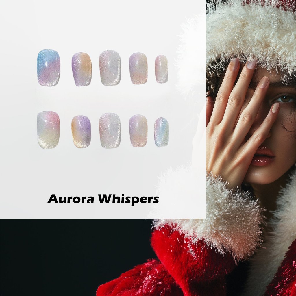 Aurora Whispers Handmade Press On Nails - Arcanus Nails