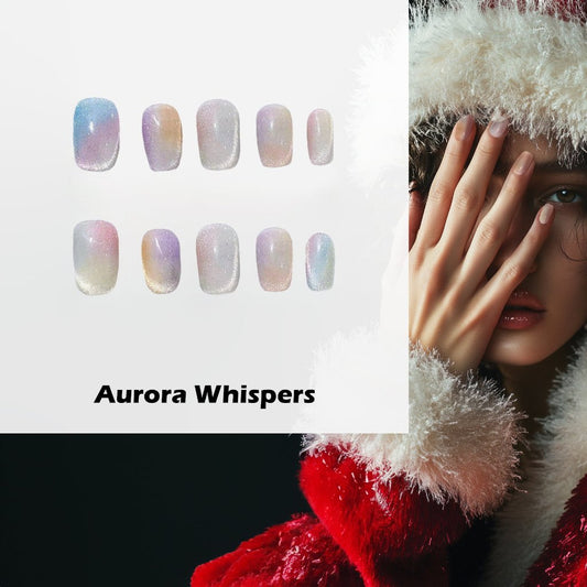 Aurora Whispers Handmade Press On Nails - Arcanus Nails