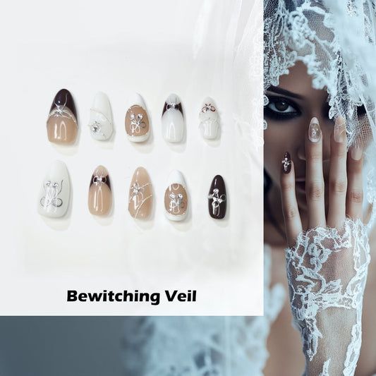 Bewitching Veil Handmade Press On Nails - Arcanus Nails