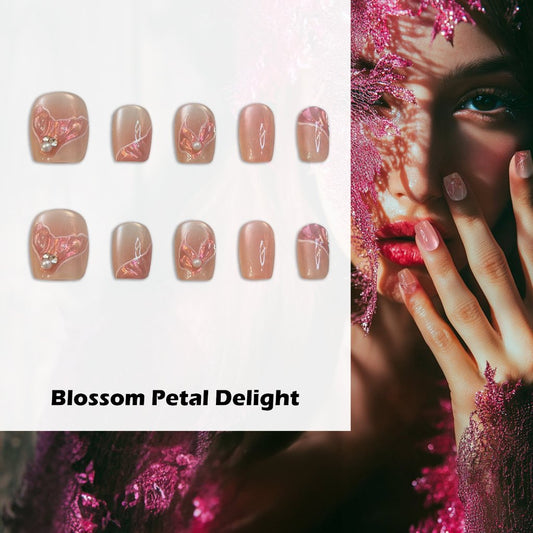Blossom Petal Delight Handmade Press On Nails - Arcanus Nails