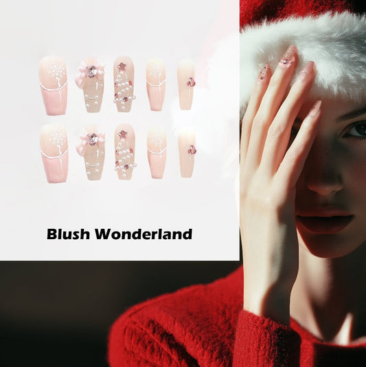 Blush Wonderland Handmade Press On Nails - Arcanus Nails