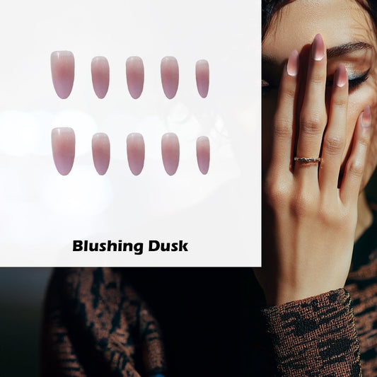 Blushing Dusk Handmade Press On Nails - Arcanus Nails