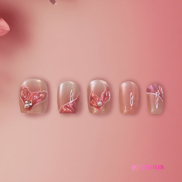 Blossom Petal Delight Handmade Press On Nails - Arcanus Nails