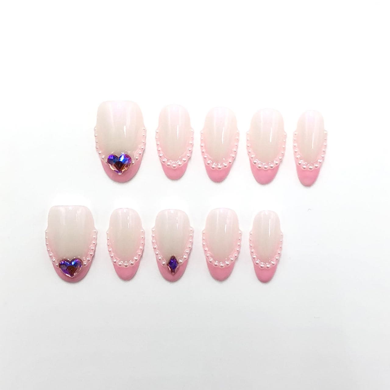 Pearl Aurora Elegance Handmade Press On Nails - Arcanus Nails