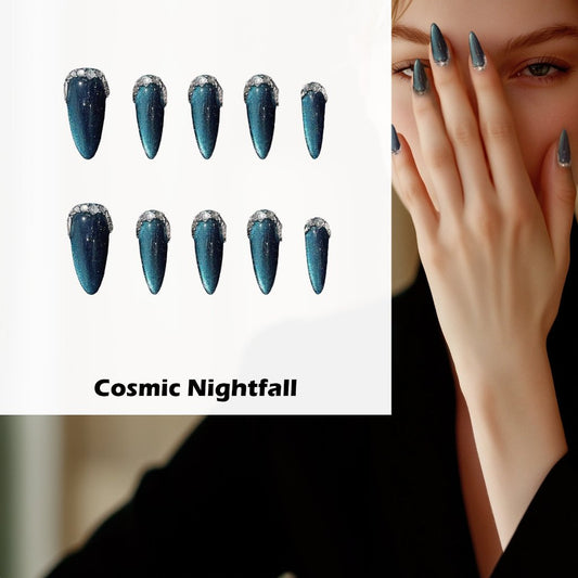 Cosmic Nightfall Handmade Press On Nails - Arcanus Nails