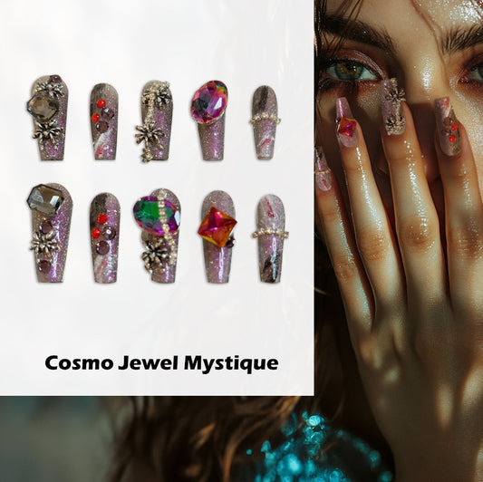 Cosmo Jewel Mystique Handmade Press On Nails - Arcanus Nails