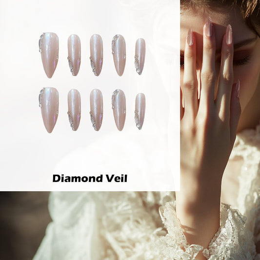 Diamond Veil Handmade Press On Nails - Arcanus Nails