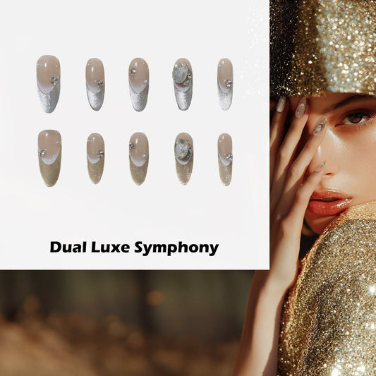 Dual Luxe Symphony Handmade Press On Nails - Arcanus Nails