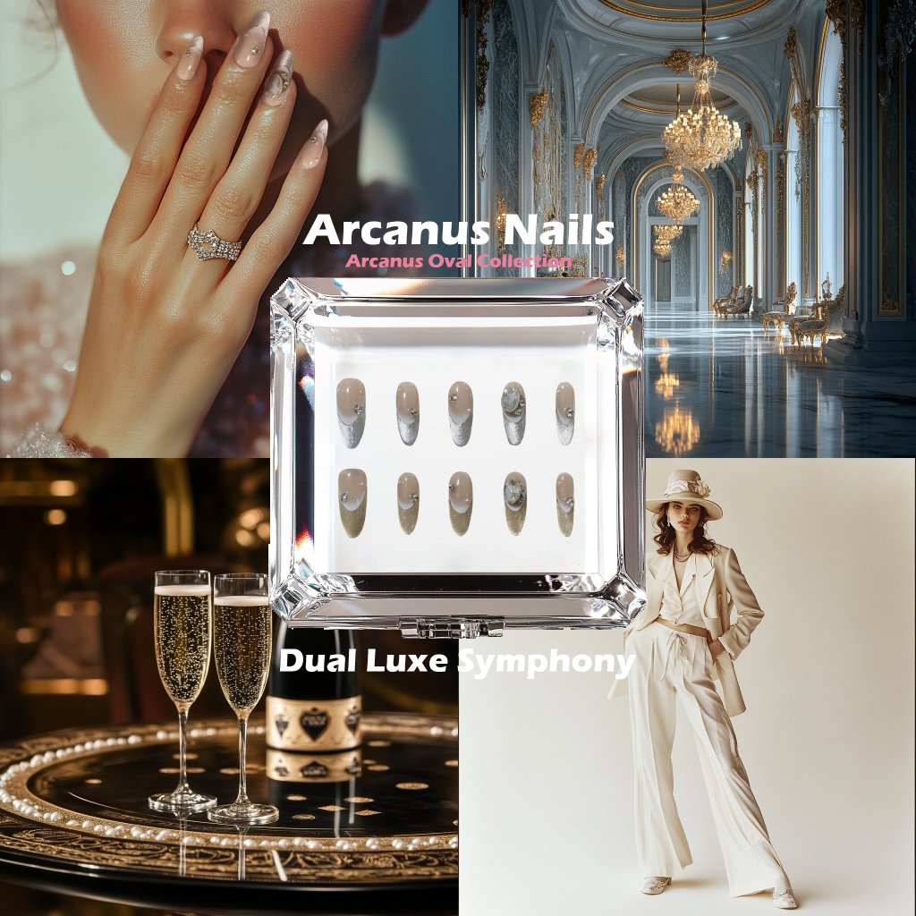 Dual Luxe Symphony Handmade Press On Nails - Arcanus Nails