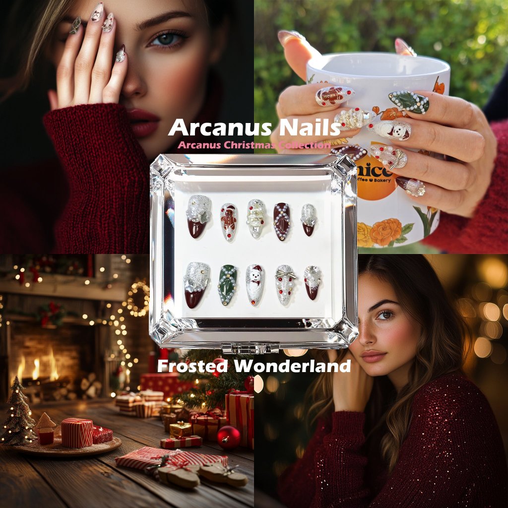 Frosted Wonderland Handmade Press On Nails - Arcanus Nails