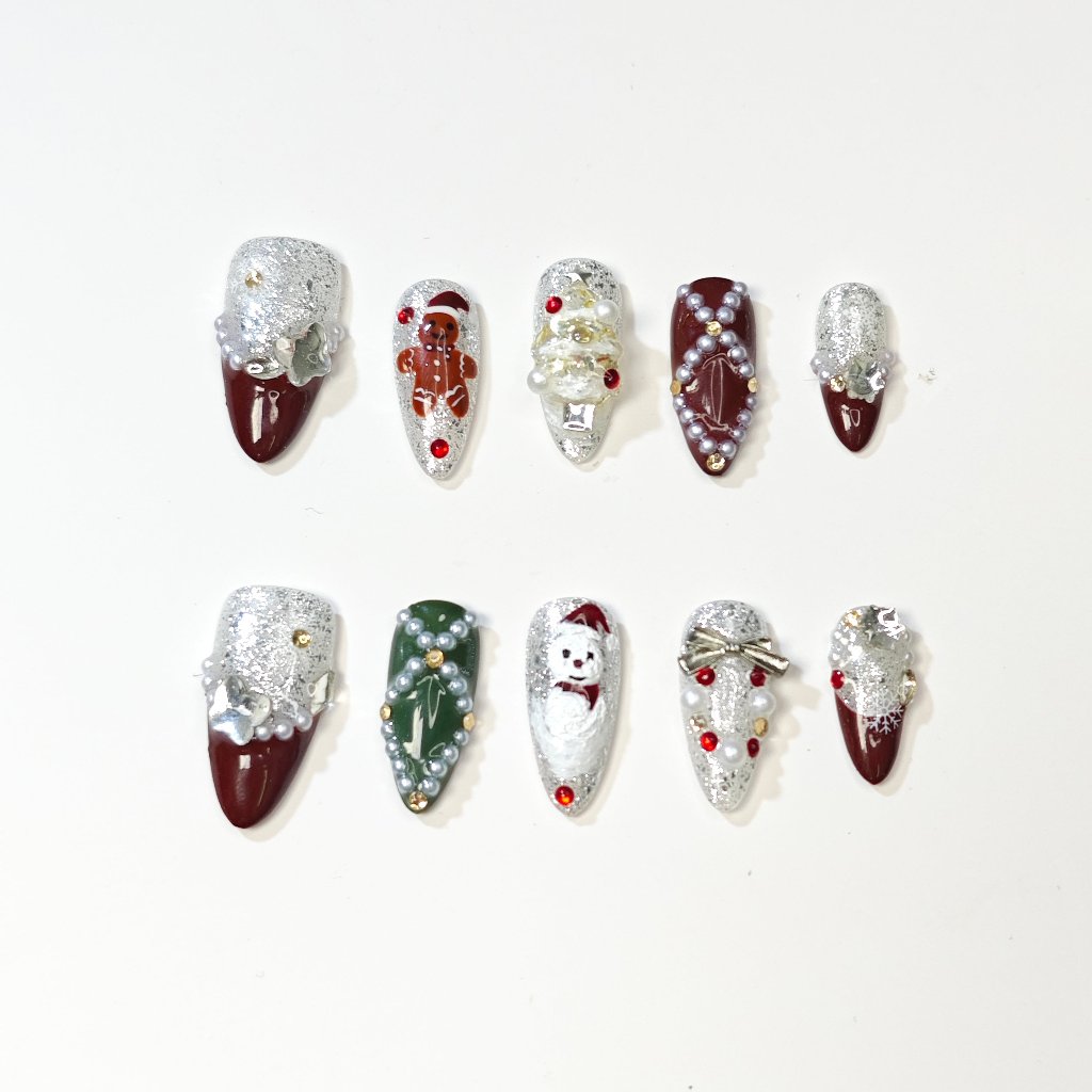 Frosted Wonderland Handmade Press On Nails - Arcanus Nails