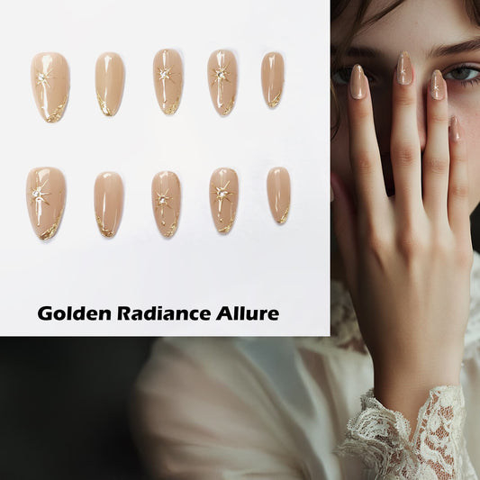 Golden Radiance Allure Handmade Press On Nails - Arcanus Nails