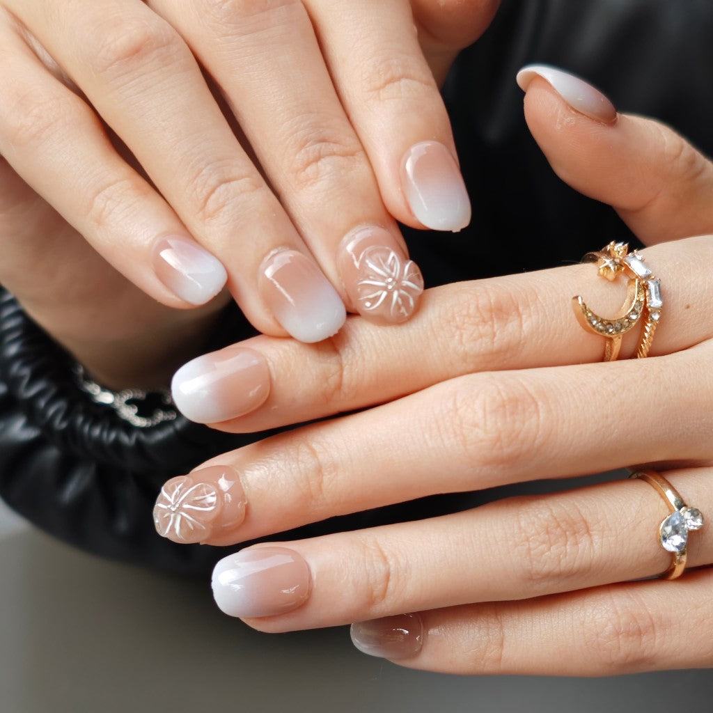 Petal Mist Harmony Handmade Press On Nails - Arcanus Nails