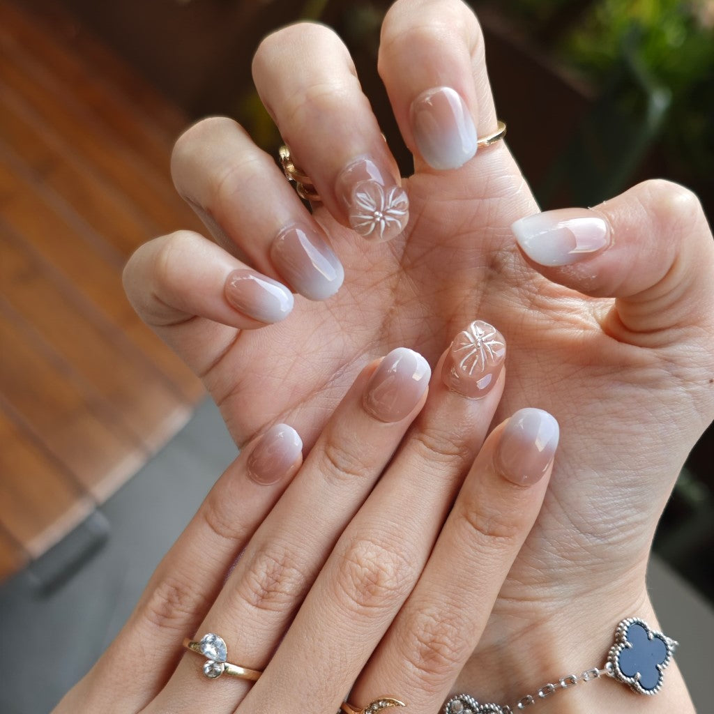Petal Mist Harmony Handmade Press On Nails - Arcanus Nails