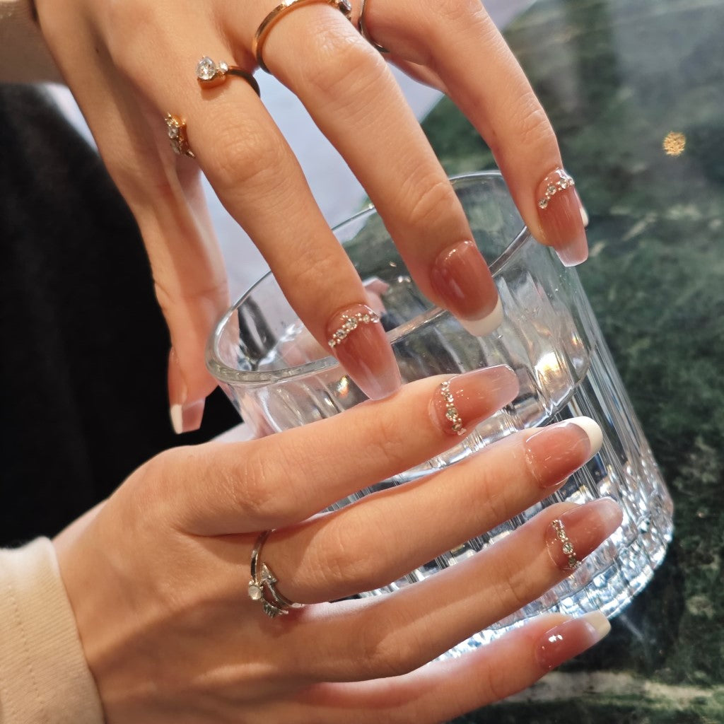 Luxe French Radiance Handmade Press On Nails - Arcanus Nails