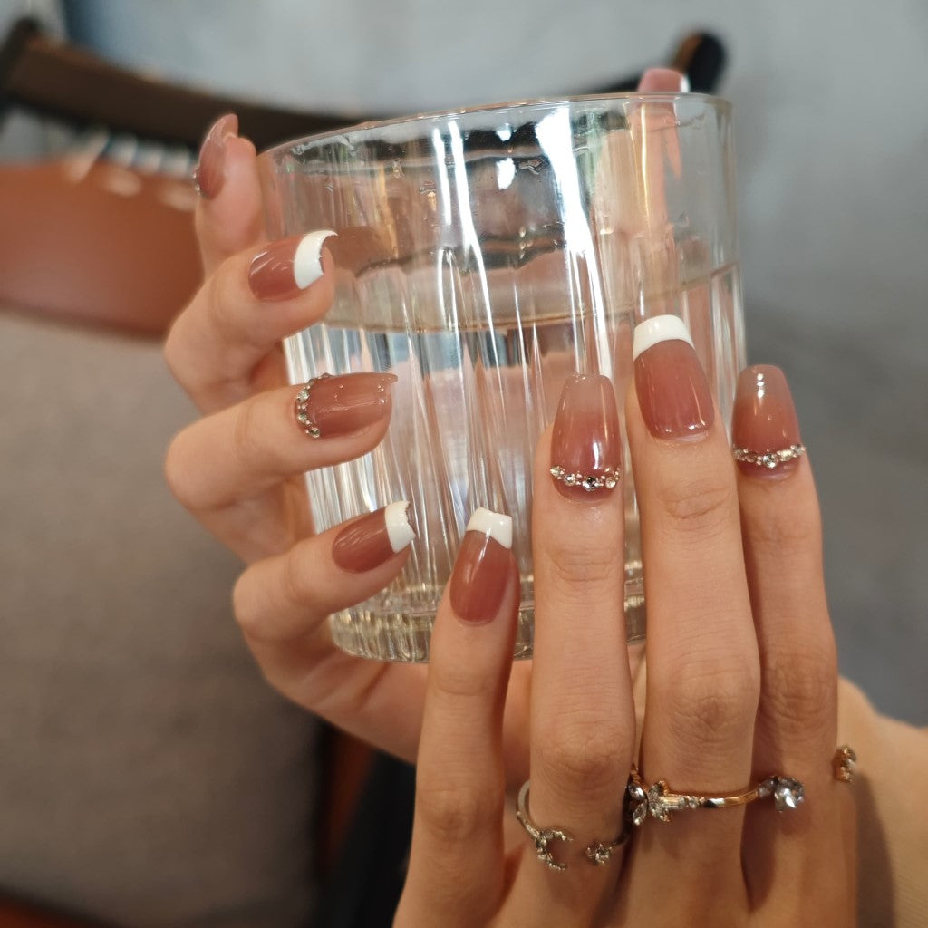 Luxe French Radiance Handmade Press On Nails - Arcanus Nails