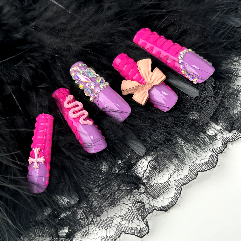 Rosy Barbie Handmade Press On Nails - Arcanus Nails