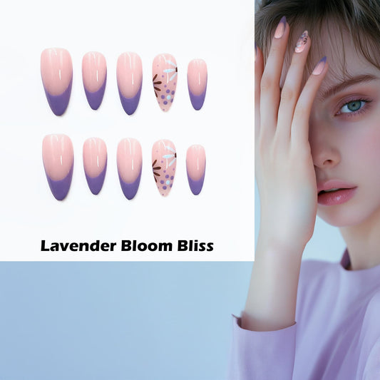 Lavender Bloom Bliss Handmade Press On Nails - Arcanus Nails