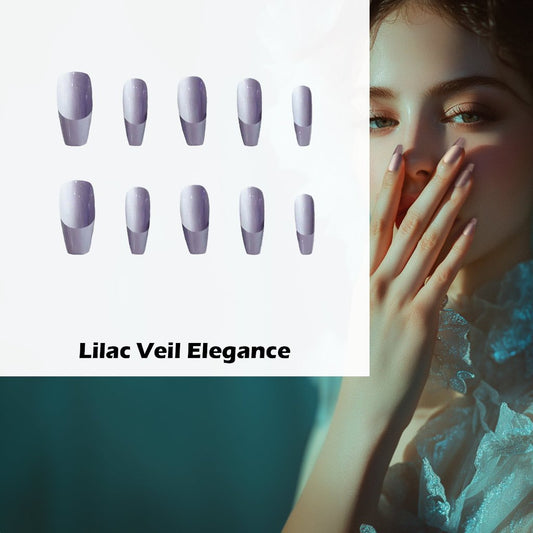 Lilac Veil Elegance Handmade Press On Nails - Arcanus Nails