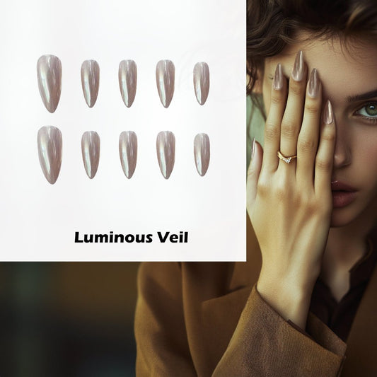 Luminous Veil Handmade Press On Nails - Arcanus Nails