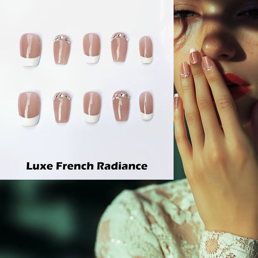 Luxe French Radiance Handmade Press On Nails - Arcanus Nails