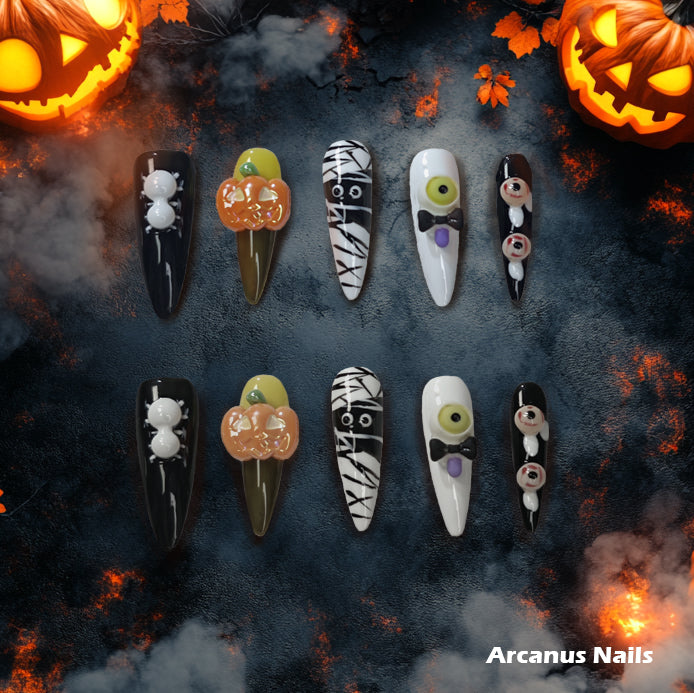 Monstrous Masquerade Handmade Press On Nails - Arcanus Nails