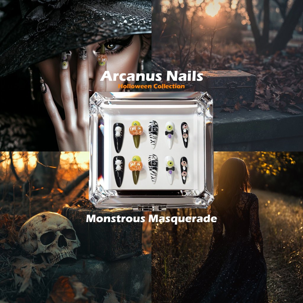 Monstrous Masquerade Handmade Press On Nails - Arcanus Nails