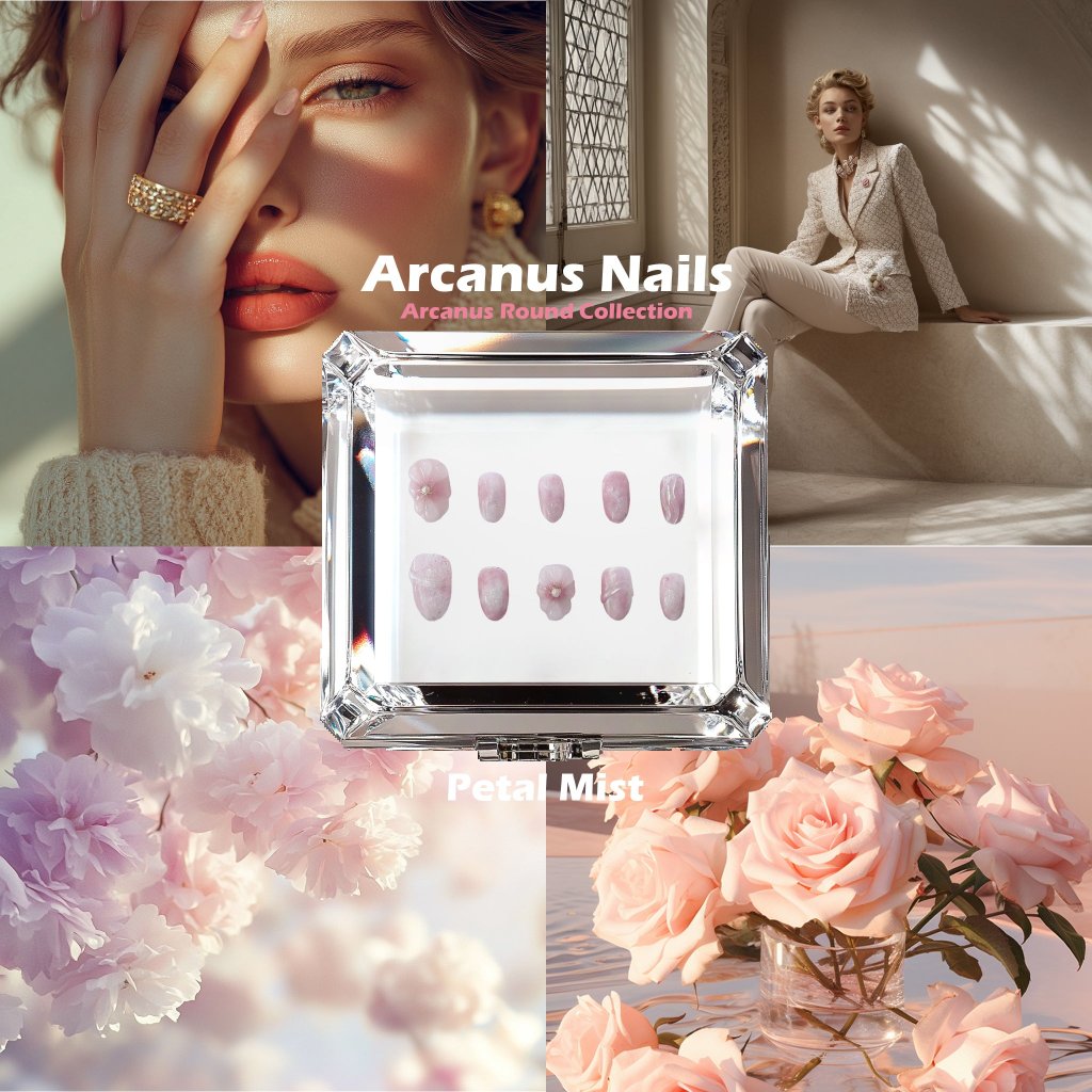 Petal Mist Handmade Press On Nails - Arcanus Nails