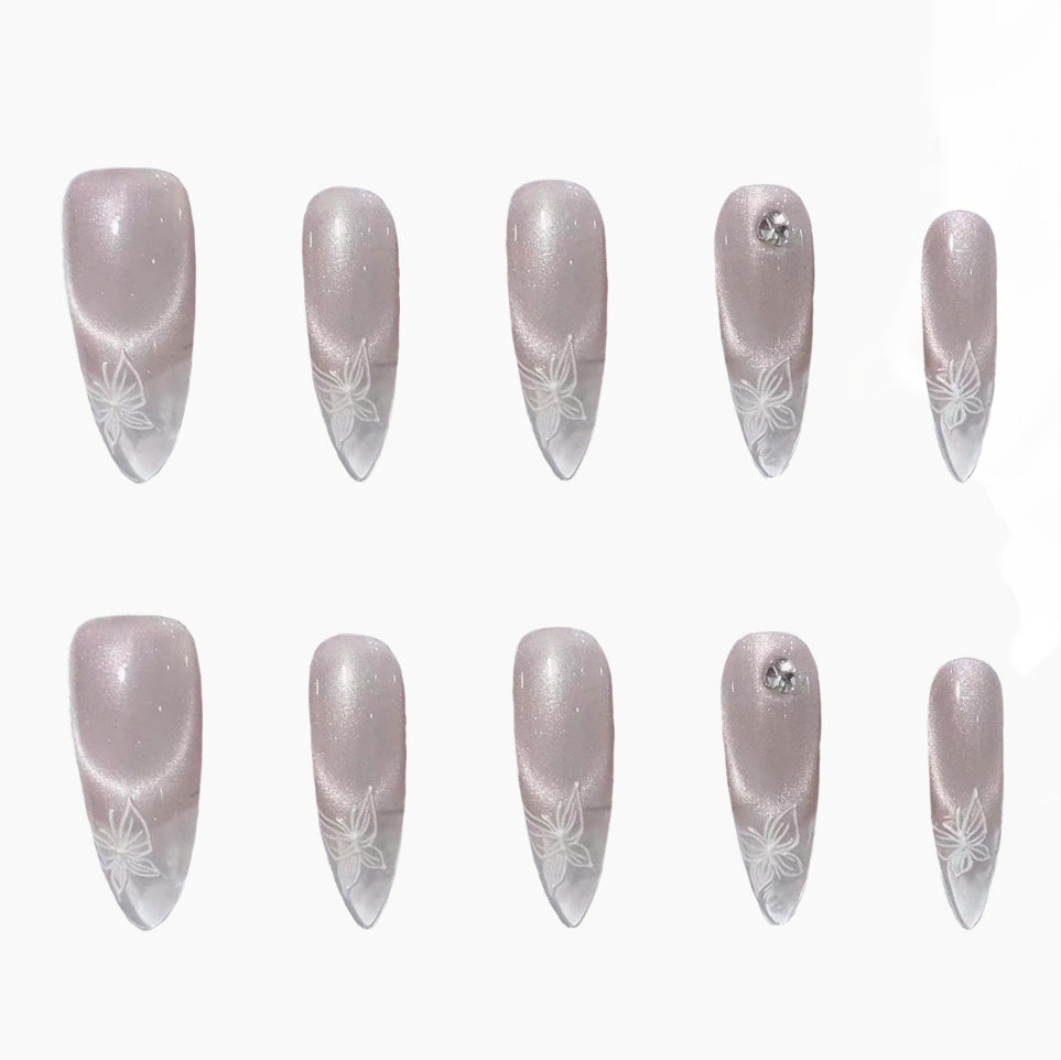 Petal Whisper Handmade Press On Nails - Arcanus Nails