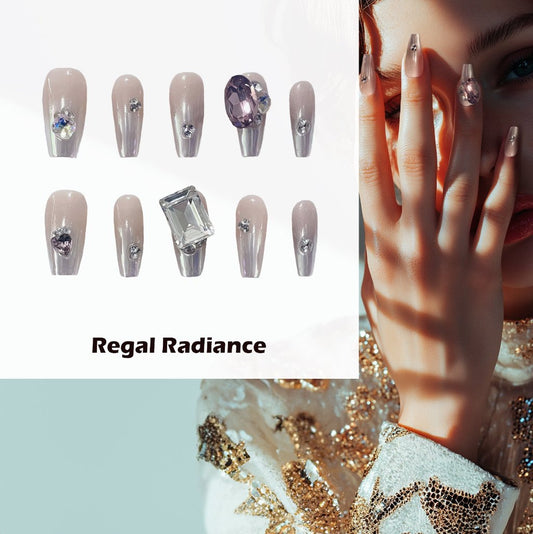Regal Radiance Handmade Press On Nails - Arcanus Nails