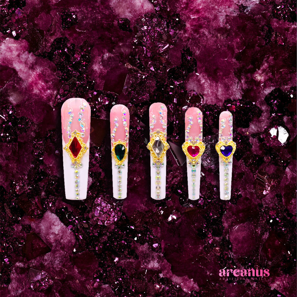 Royal Jewels Delight Handmade Press On Nails - Arcanus Nails