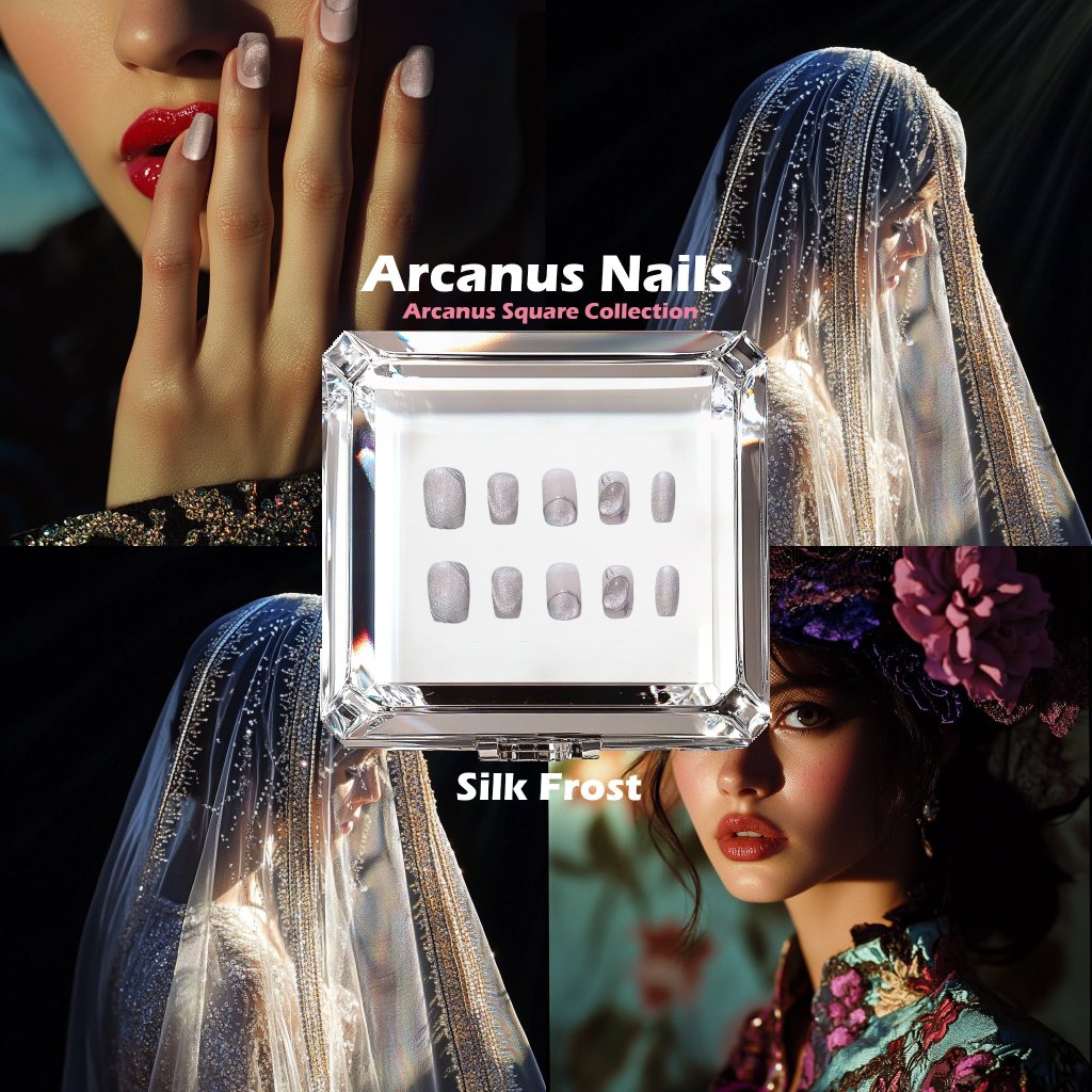 Silk Frost Handmade Press On Nails - Arcanus Nails