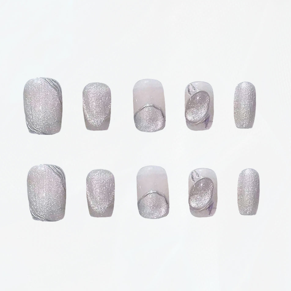 Silk Frost Handmade Press On Nails - Arcanus Nails