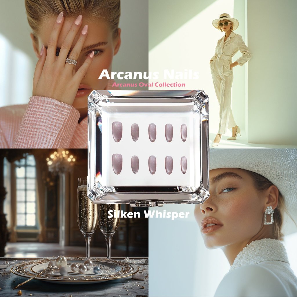 Silken Whisper Handmade Press On Nails - Arcanus Nails