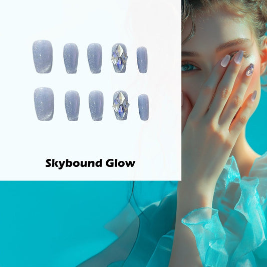 Skybound Glow Handmade Press On Nails - Arcanus Nails