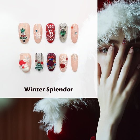 Winter Splendor Handmade Press On Nails - Arcanus Nails