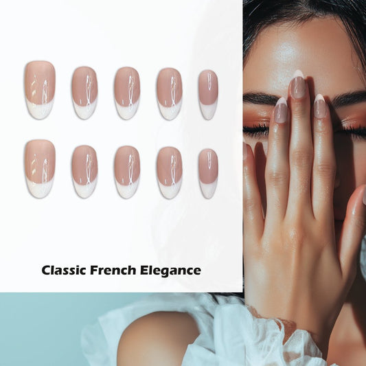 Classic French Elegance Handmade Press On Nails - Arcanus Nails