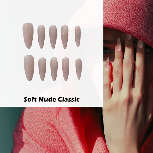 Soft Nude Classic Handmade Press On Nails - Arcanus Nails